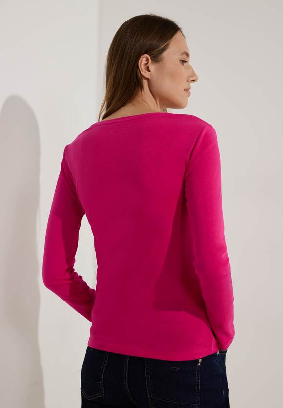 CECIL Basic Langarmshirt Damen - Cosy - Online-Shop Coral | CECIL Style Pia