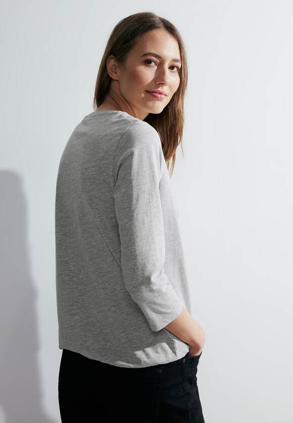 CECIL Glitzerprint T-Shirt Damen - Mineral Grey Melange | CECIL Online-Shop