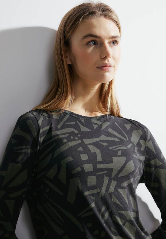 CECIL Langarmshirt mit Print Damen | Online-Shop Black - CECIL