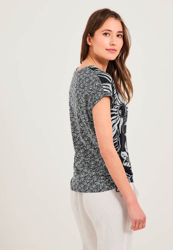 CECIL T-Shirt mit Blätterprint Damen - Carbon Grey | CECIL Online-Shop