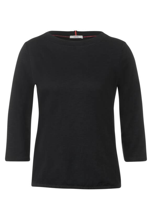 CECIL Shirt mit CECIL Damen | U-Bootausschnitt Online-Shop - Black