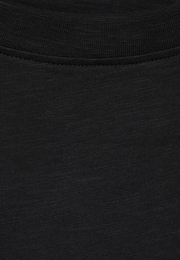 CECIL Shirt mit Damen - CECIL U-Bootausschnitt Black Online-Shop 