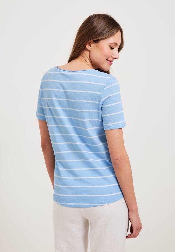 CECIL T-Shirt Damen - mit Online-Shop Streifenmuster Tranquil CECIL Blue 