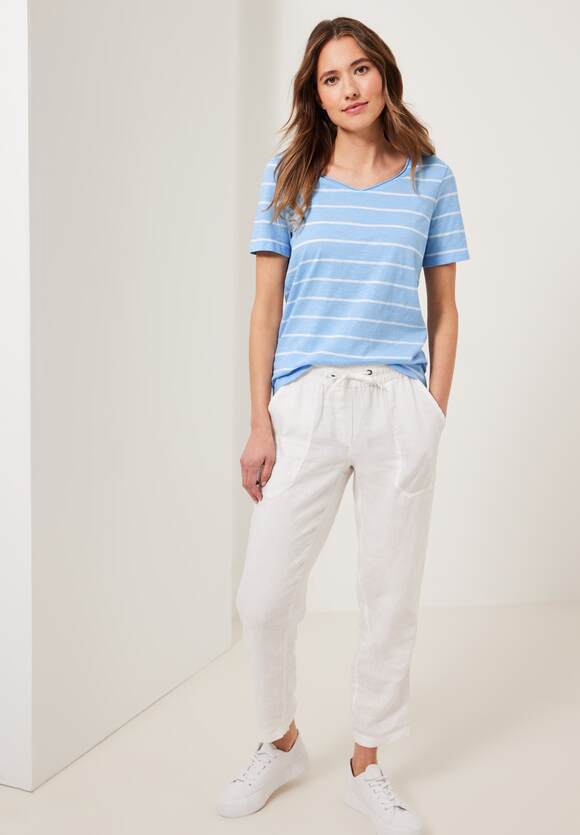 CECIL T-Shirt mit Streifenmuster - CECIL Tranquil | Damen Online-Shop Blue