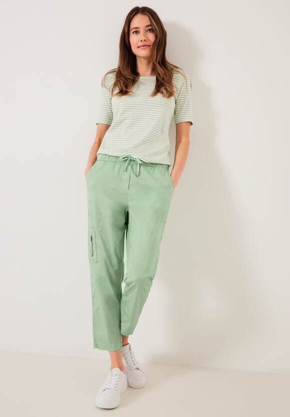 CECIL Loose Fit Papertouch Hose Damen - Style Chelsea - Fresh Salvia Green  | CECIL Online-Shop