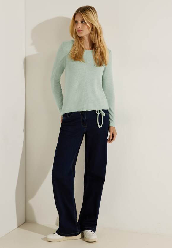 Melange Melange | Damen Green Clear Cosy CECIL - Online-Shop Sage CECIL Langarmshirt
