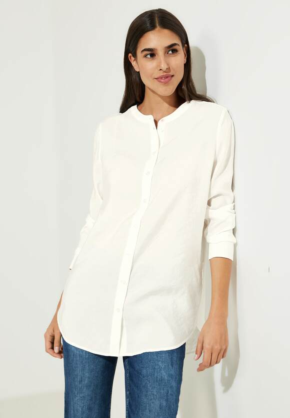 | in Longbluse Damen Unifarbe CECIL Vanilla - Online-Shop White CECIL