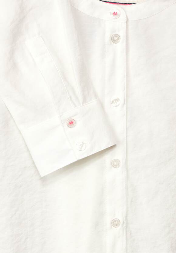 Damen Online-Shop CECIL - Unifarbe Vanilla CECIL Longbluse in White |