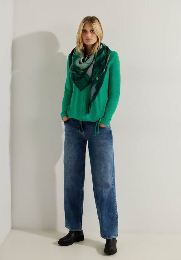 CECIL Cosy Melange - Damen Langarmshirt Easy CECIL Melange | Online-Shop Green