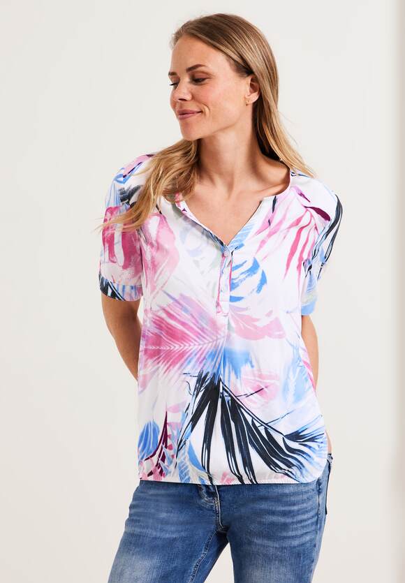 CECIL Bluse mit Blättermuster Damen - Vanilla White | CECIL Online-Shop