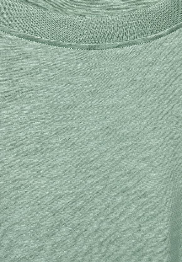 CECIL Shirt Green Sage Online-Shop Damen U-Bootausschnitt Clear | - CECIL mit