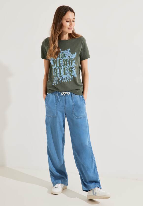 CECIL Fotoprint T-Shirt Damen - Sporty Khaki | CECIL Online-Shop