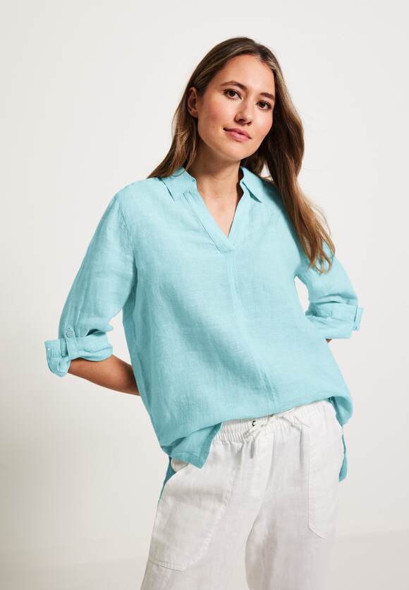 Mediaan donderdag Zuidoost CECIL Lange linnen blouse Dames - Mint Green | CECIL Online-Shop