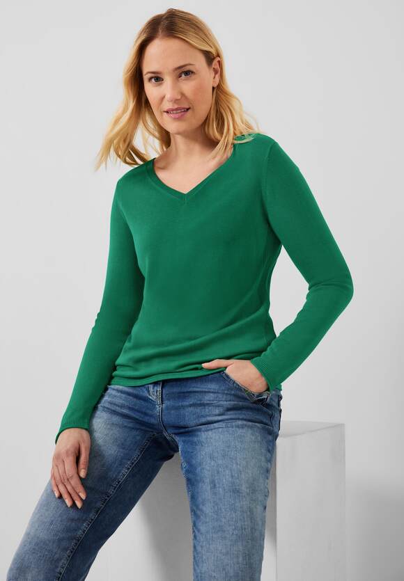 Basic | Luscious Damen Pullover CECIL Green - CECIL Online-Shop