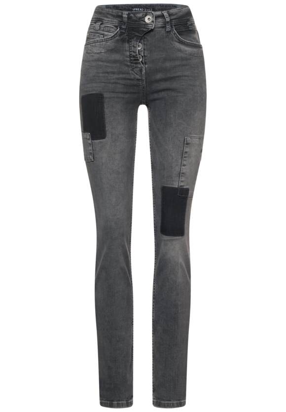 Slim fit jeans met patches