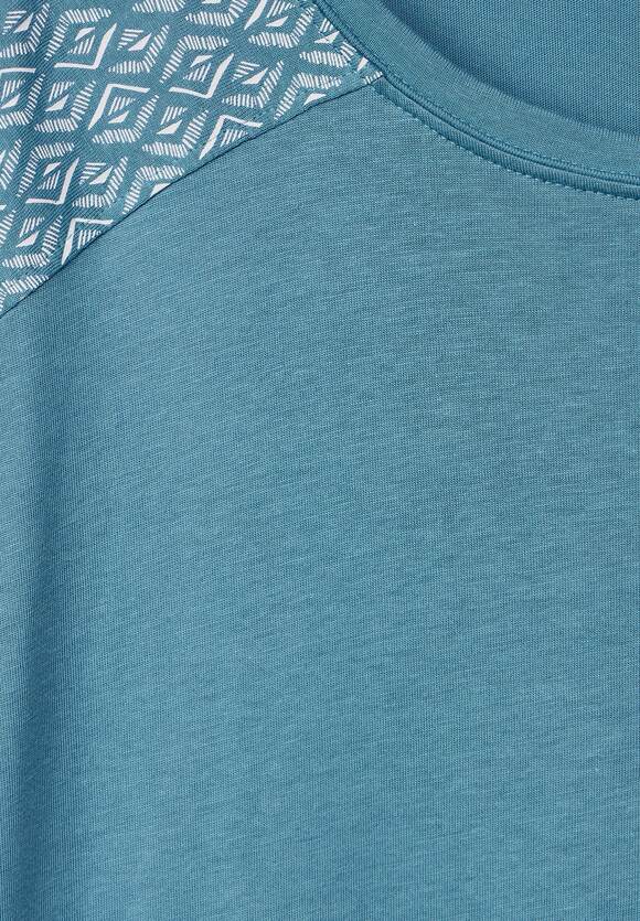 Online-Shop Blue mit Damen Schulterprint | CECIL Adriatic Shirt - CECIL
