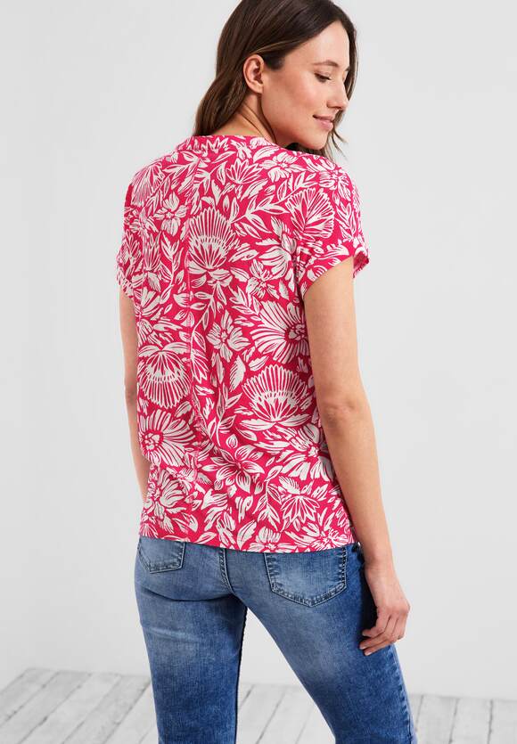 CECIL T-Shirt mit Blumenmuster | CECIL - Online-Shop Strawberry Damen Red
