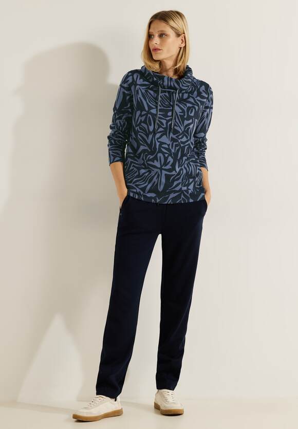 CECIL Shirt mit Jaquard Muster Damen - Night Sky Blue | CECIL Online-Shop