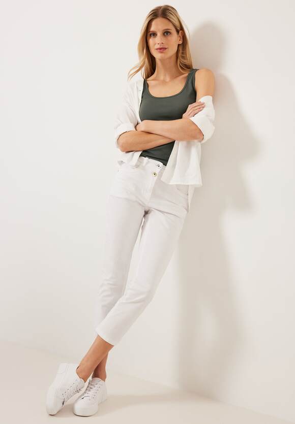 CECIL Top in Unifarbe Damen - Style Linda - Sporty Khaki | CECIL Online-Shop
