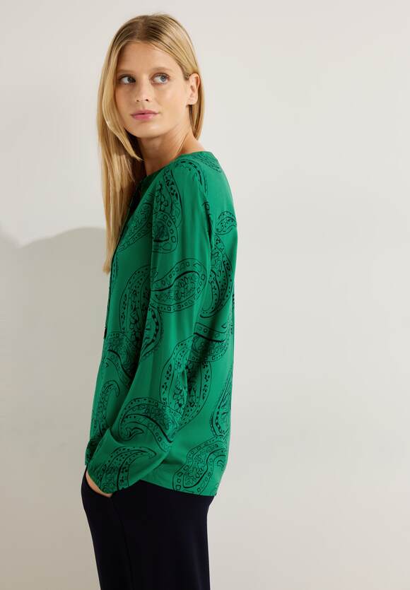 | Green Online-Shop Easy - CECIL Viskose Damen Bluse Paisley CECIL
