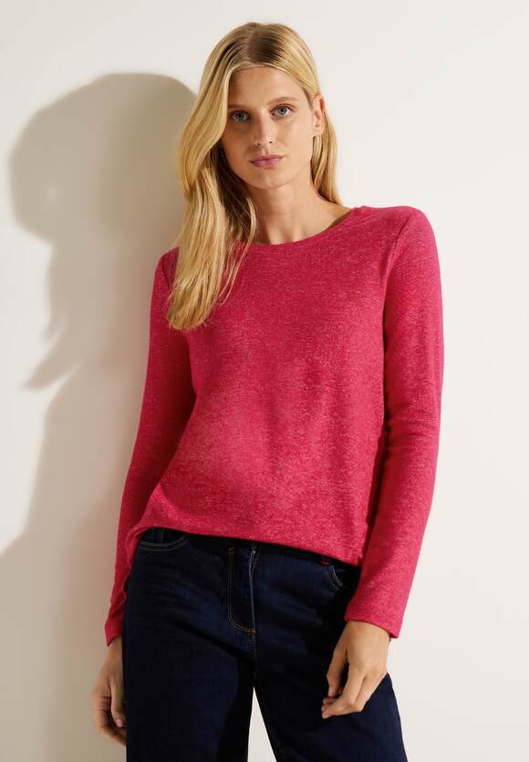 Melange CECIL Online-Shop | Damen Casual Basic Red CECIL Longshirt -