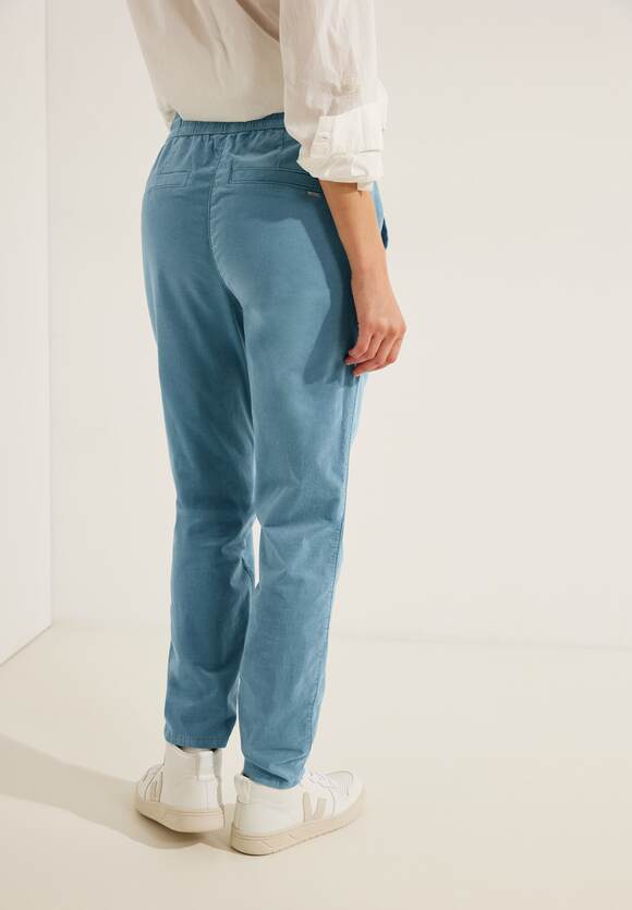 Casual CECIL Feincord Hose | Online-Shop CECIL Chelsea Style Fit Blue - - Damen Adriatic