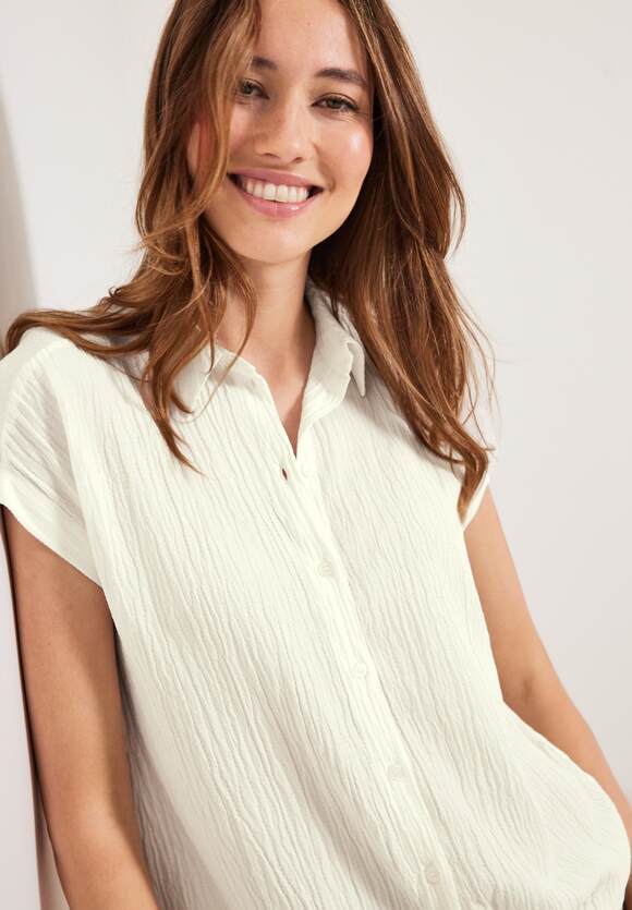 CECIL Bluse mit Knotendetail Damen CECIL Online-Shop White - Vanilla 