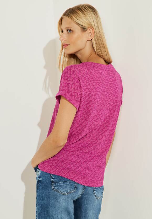 CECIL T-shirt met burnout-look Dames - Cool Pink | CECIL Online-Shop