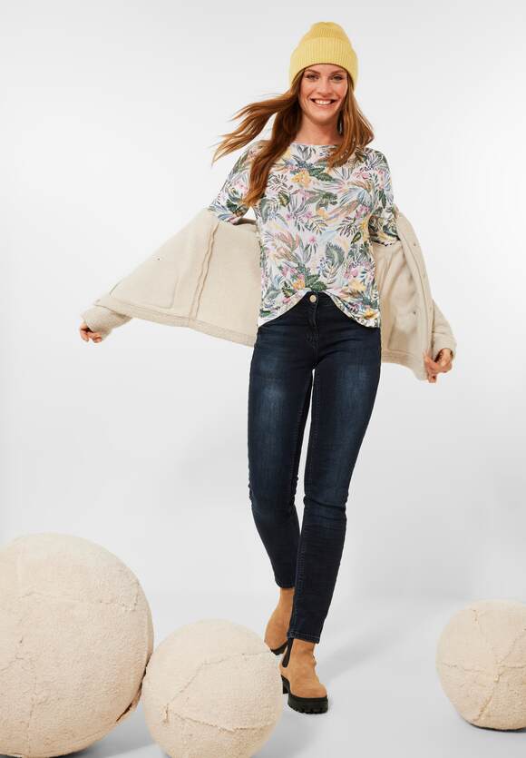CECIL Shirt mit Blumenmuster Damen - Style Elle - Birch White | CECIL  Online-Shop
