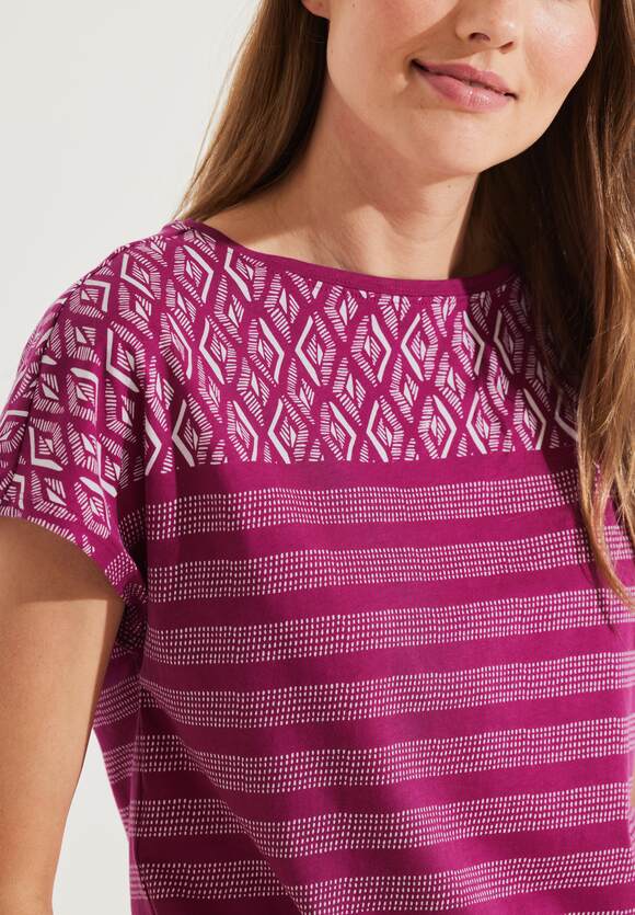 CECIL T-Shirt mit Printmix Damen - Cool Pink | CECIL Online-Shop