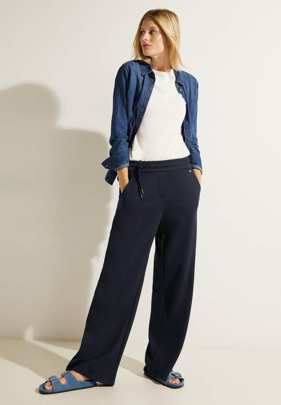 CECIL Jersey Loose Fit Hose Damen - Style Neele - Night Sky Blue | CECIL  Online-Shop