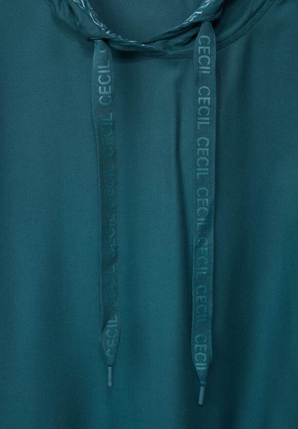 CECIL Hoodie Bluse mit Kapuze Damen - Deep Lake Green | CECIL Online-Shop | V-Shirts