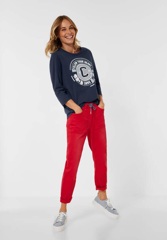 CECIL Shirt mit College Frontprint Damen - Night Sky Blue | CECIL  Online-Shop