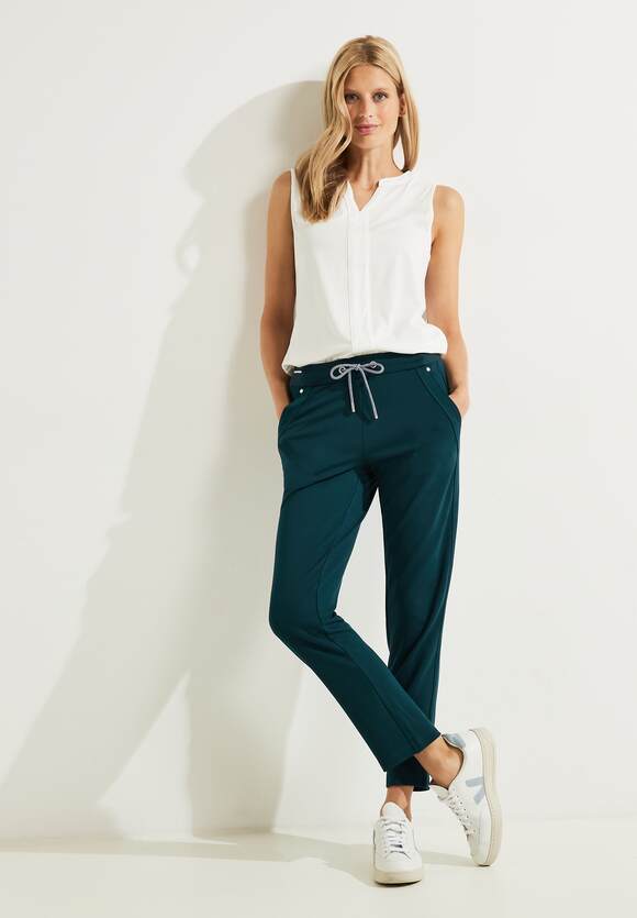 CECIL Casual Fit Hose Damen Tracey - Green Style - CECIL | Online-Shop Lake Deep