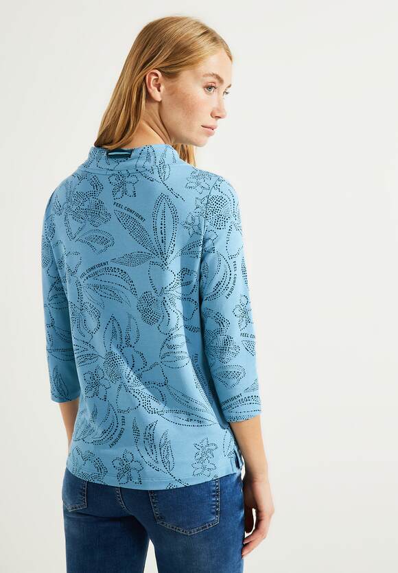 Blue CECIL Blumenprint mit CECIL Damen Damenshirt | Adriatic - Online-Shop
