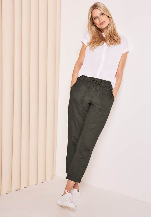 Jessy Online-Shop Hose Papertouch | - Olive CECIL CECIL Fit Loose Style - Damen Utility