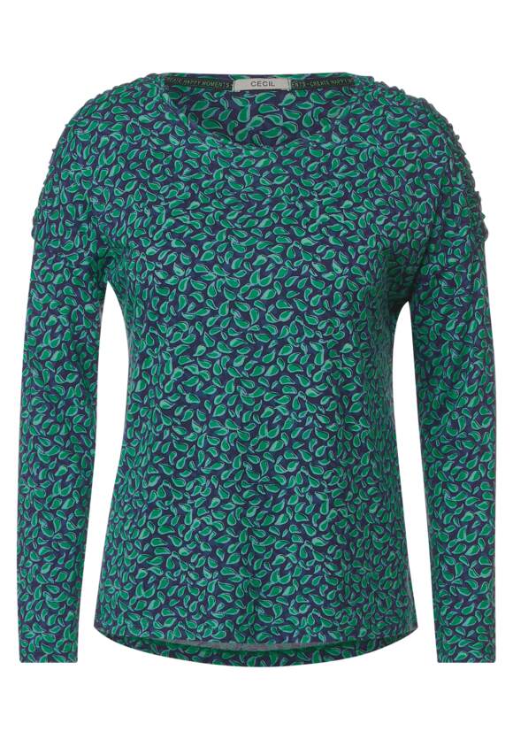 Easy Dames CECIL - Online-Shop patroon Green Shirt | met CECIL onopvallend
