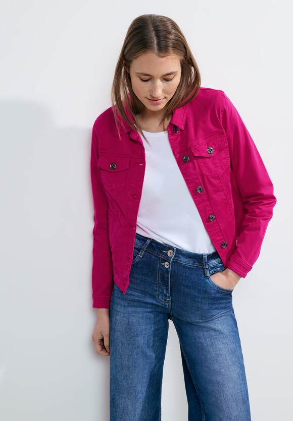 CECIL Casual Fit Hose mit Zippern Damen - Style Scarlett - Soft Neon Pink