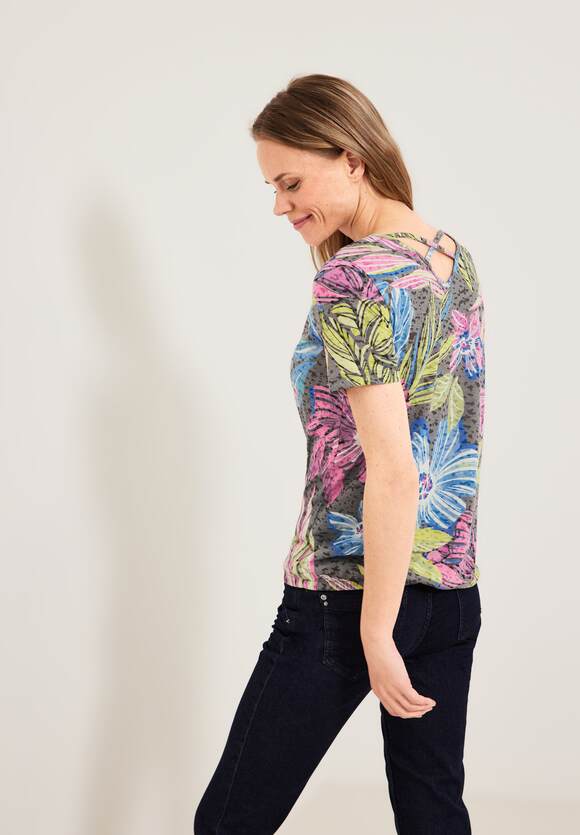 Khaki CECIL Online-Shop | Damen T-Shirt Out Easy Burn CECIL - Out Burn
