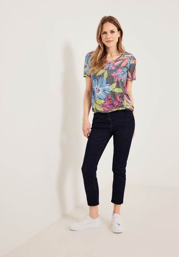 CECIL Burn Out T-Shirt Damen - Burn Out Easy Khaki | CECIL Online-Shop