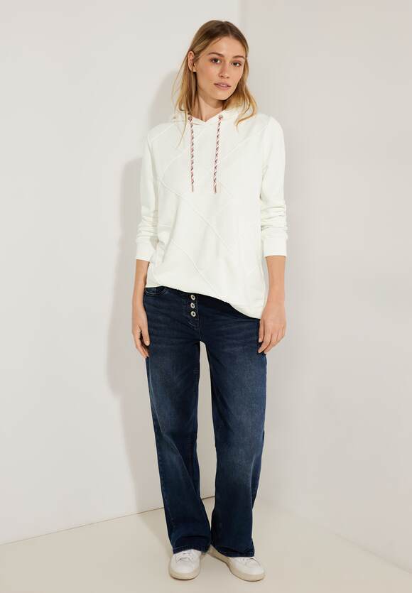 CECIL Sweatshirt Vanilla met ruitpatroon CECIL | - Dames Online-Shop White