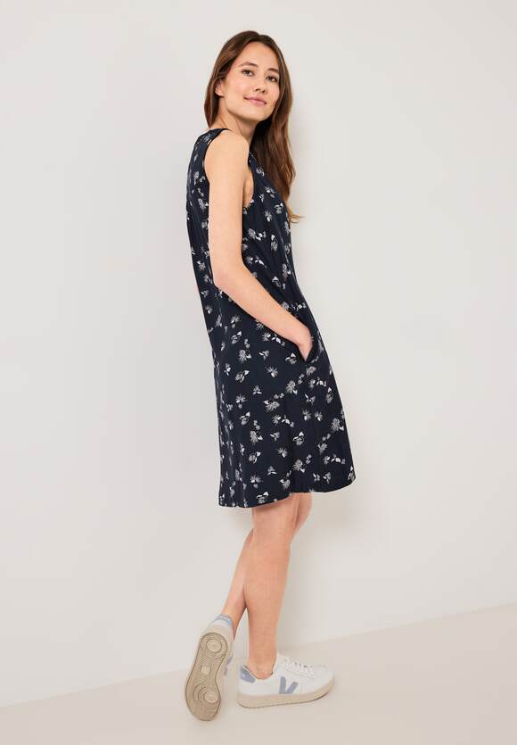 Damen Deep Minimalprint | CECIL CECIL mit Kleid Blue - Online-Shop