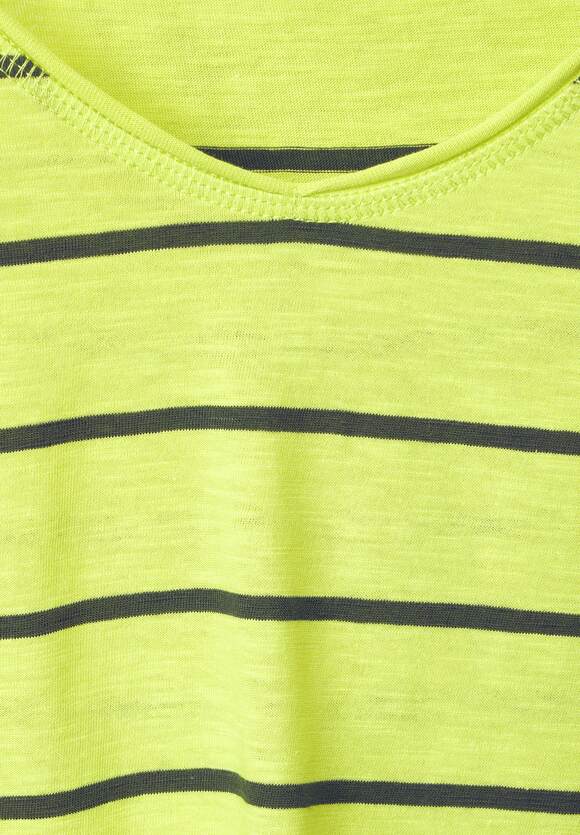 CECIL T-Shirt mit Streifenmuster Limelight Online-Shop CECIL | Yellow - Damen