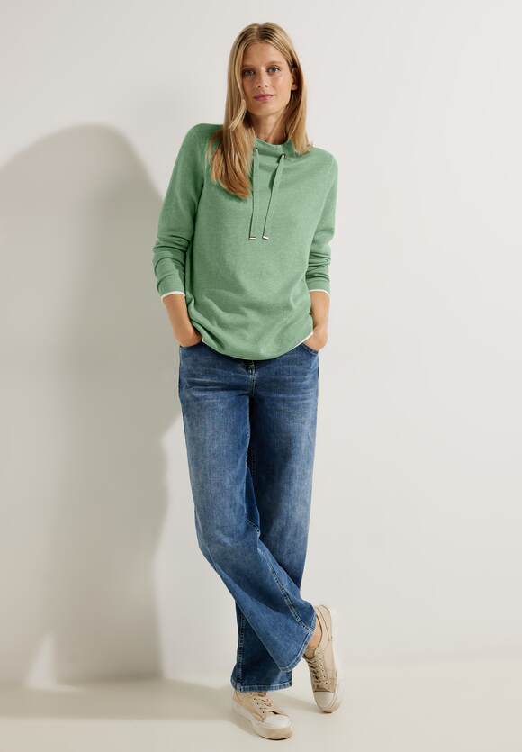 CECIL Doubleface Pullover Damen Green - | Clear Online-Shop Melange Sage CECIL