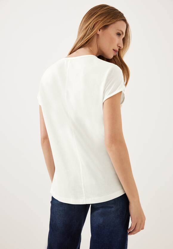 CECIL T-Shirt mit Schulterdetail Damen - Vanilla White | CECIL Online-Shop