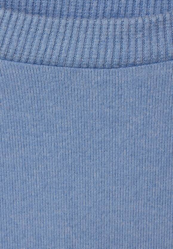 CECIL Melange | CECIL Damen Online-Shop Langarmshirt Cosy - Real Blue