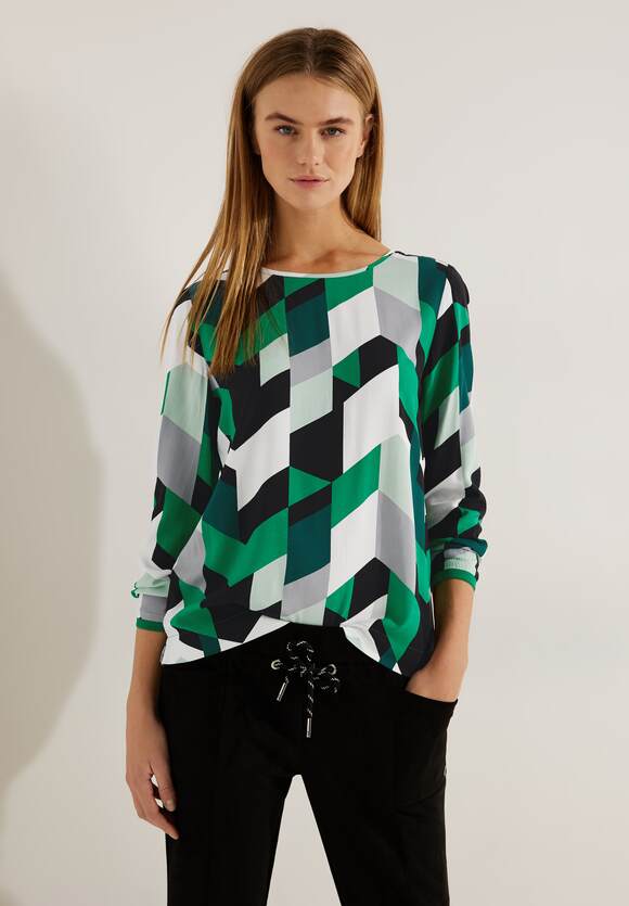 CECIL Unifarbene Easy | CECIL - Bluse Online-Shop Basic Damen Khaki