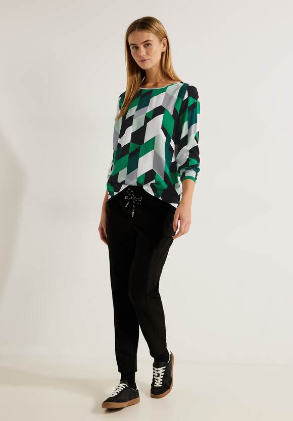 - | Online-Shop CECIL grafischem Bluse mit Damen Easy CECIL Green Print