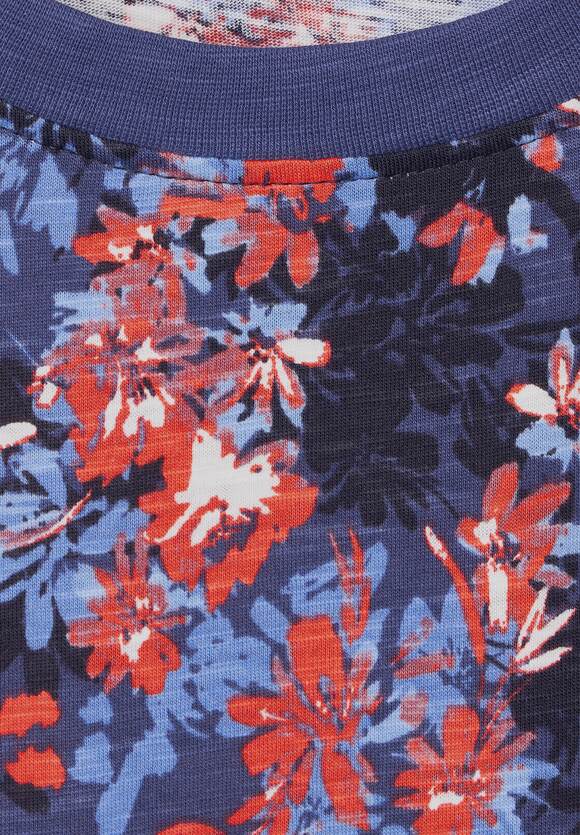 CECIL Blumenprint Shirt Damen - Night Sky Blue | CECIL Online-Shop