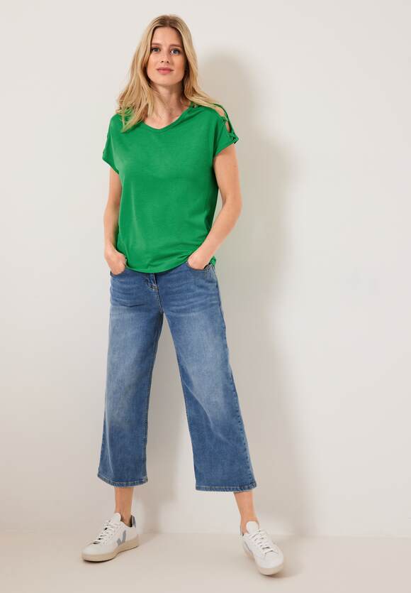 CECIL T-Shirt mit Schulterdetail - Green CECIL | Damen Online-Shop Fresh